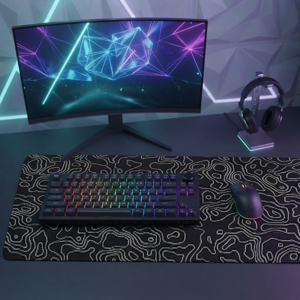 XXL Desk Mat - Liquid Strata Pattern